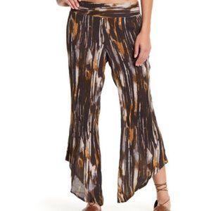 Free People Dancing Days Brown Wide Leg Pant XS